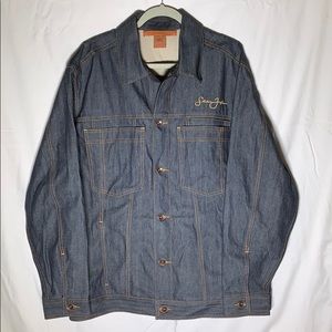 Sean John Front Button Blue Denim Jean Jacket.  L